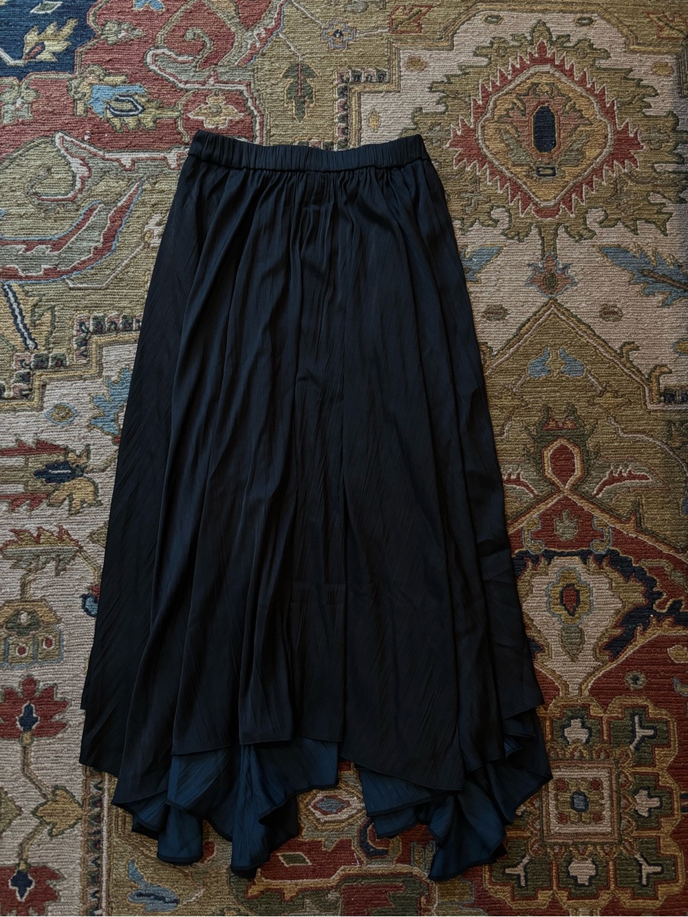 Anthropologie silk maxi skirt